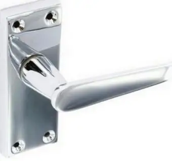 Securit Chrome Flat Latch Handles 115mm