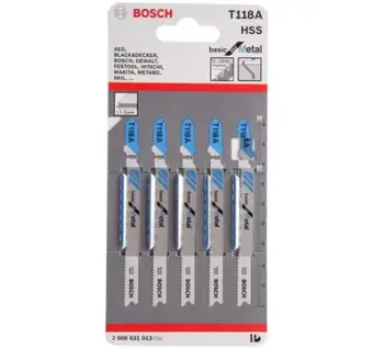 Bosch T118A Metal Jigsaw Blades Pack of 5