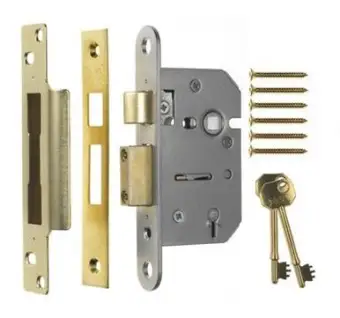 ERA 5 Lever Viscount Sashlock 76mm Polished Brass
