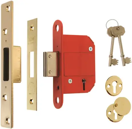 Click Here To Enlarge This Photo Of ERA 5 Lever Fortress Deadlock 67mm Electro Brass