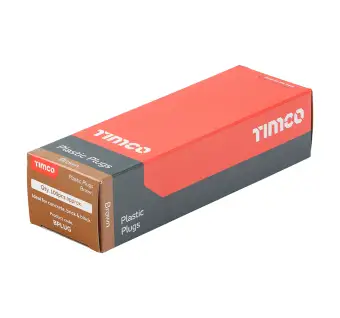 Timco Wall Plugs Brown Box of 100