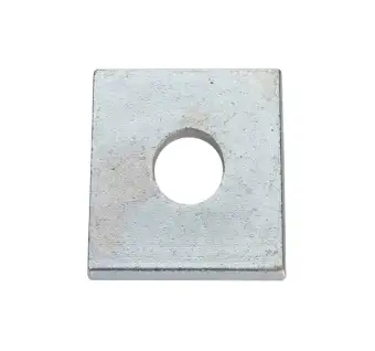 Square Plate Round Hole Washers BZP     M10 x 40 x 40mm