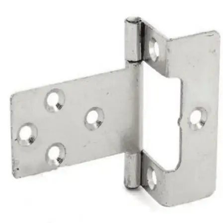 Click Here To Enlarge This Photo Of Securit Cranked Flush Hinges Zinc Plated 50mm (1 pair)