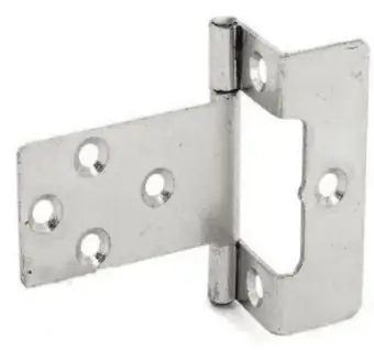 Securit Cranked Flush Hinges Zinc Plated 50mm (1 pair)