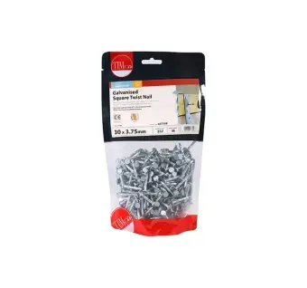 Galvanised Square Twist Nail 3.75 x 30mm 1kg Bag